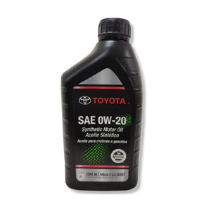 ACEITE DE MOTOR TOYOTA 0W20 SINTETICO QUART