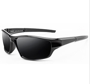 LENTES DE SOL POLARIZADOS PARA CICLISMO LOOGDEEL LISO NEGRO DC1