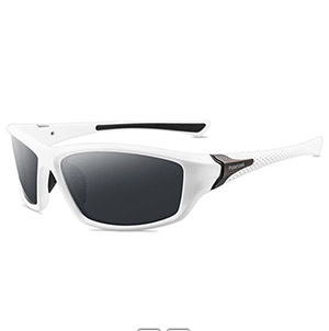 LENTES DE SOL POLARIZADOS PARA CICLISMO LOOGDEEL LISO BLANCO / NEGRO DC2